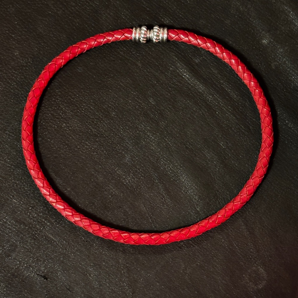 Elegant Red Braided Bracelet